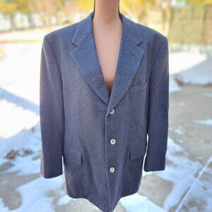 Ing Loro Piana & C Italy 100% Cashmere Men's Blazer Neiman Marcus Dark Grey